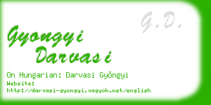 gyongyi darvasi business card
