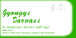 gyongyi darvasi business card